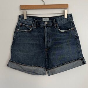 Agolde Dark Wash Cotton Denim Jean Shorts 30
